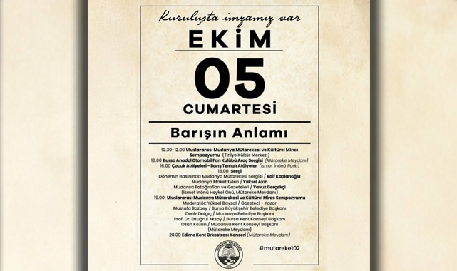Mudanya Mütarekesi coşkuyla kutlanıyor!
