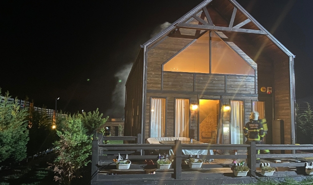 Muratlı'da bungalov yangını