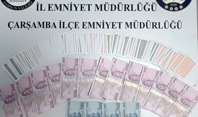 Samsun'da kumar oynarken suçüstü yakalandılar