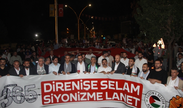 Şırnak'ta Gazze'ye destek gösterisi