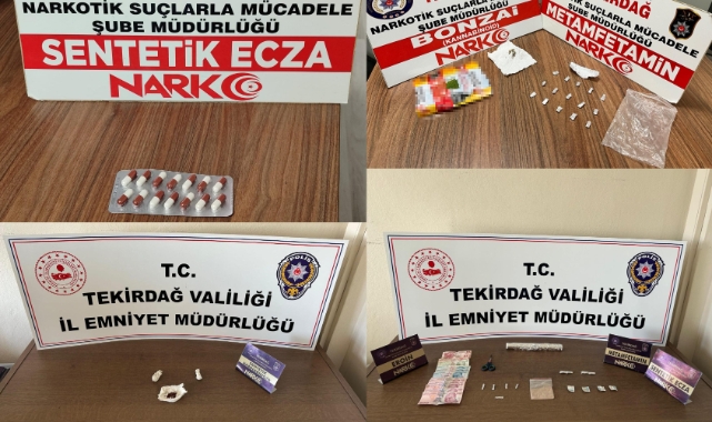 Tekirdağ’da uyuşturucu operasyonunda 3 gözaltı