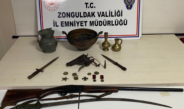 Zonguldak'ta tarihi eser kaçakçılığı operasyonu; 1 şüpheli gözaltında