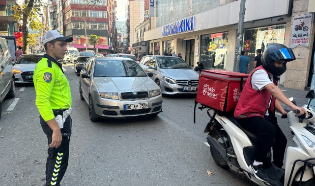 Zonguldak'ta trafik ekipleri çakar denetimi yaptı