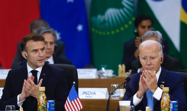 ABD Başkanı Biden ile Fransa Cumhurbaşkanı Macron arasında "Ukrayna ve Orta Doğu" gündemi