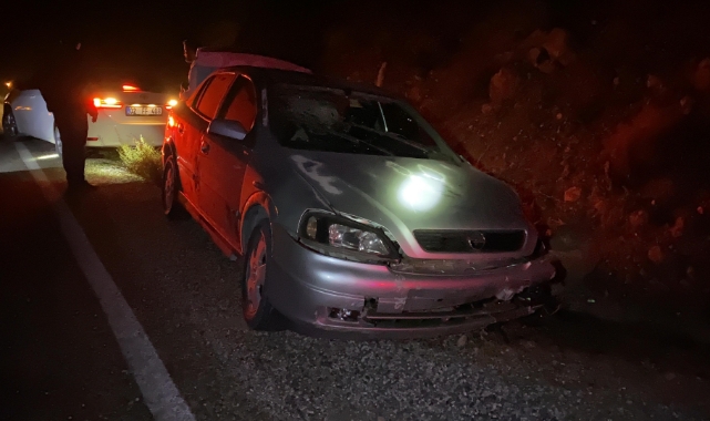 Adıyaman’da otomobil şarampole devrildi