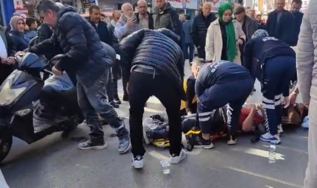 Aksaray'da hafif ticari araç ile motosiklet çarpıştı