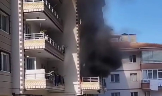 Ankara'da korkutan yangın   