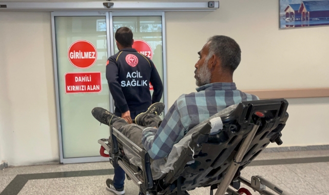 Ayağını ahşap kesme makinesine kaptıran işçi yaralandı   