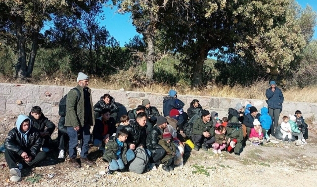 Ayvacık’ta 71 kaçak göçmen yakalandı