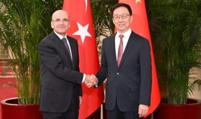 Bakan Şimşek Çin Cumhurbaşkanı Yardımcısı Han ile görüştü