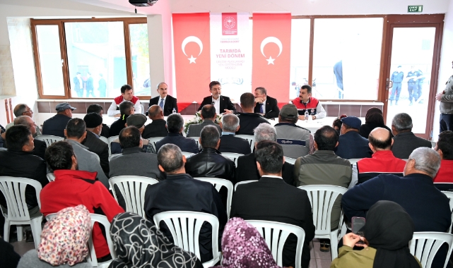 Bakan Yumaklı, Elmadağ'da çiftçilerle bir araya geldi
