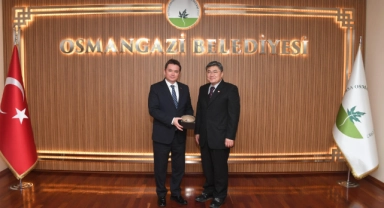 Başkan Erkan Aydın, Kore Cumhuriyeti Büyükelçiliği Kültür Ataşesi Seungchul Jeon'u ağırladı