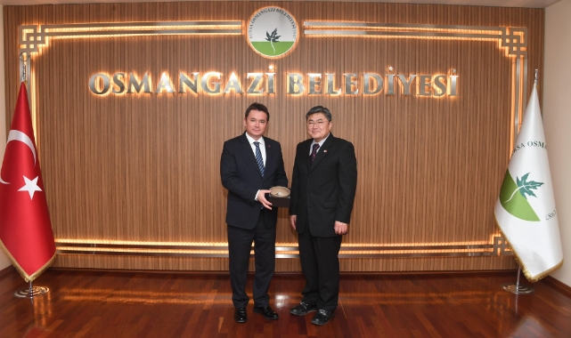 Başkan Erkan Aydın, Kore Cumhuriyeti Büyükelçiliği Kültür Ataşesi Seungchul Jeon'u ağırladı