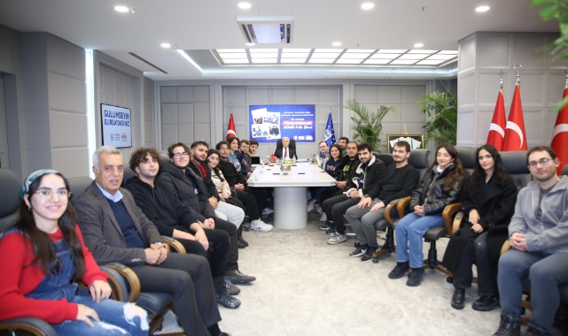 Başkan Mustafa Bozbey, mühendislik öğrencilerini makamında ağırladı