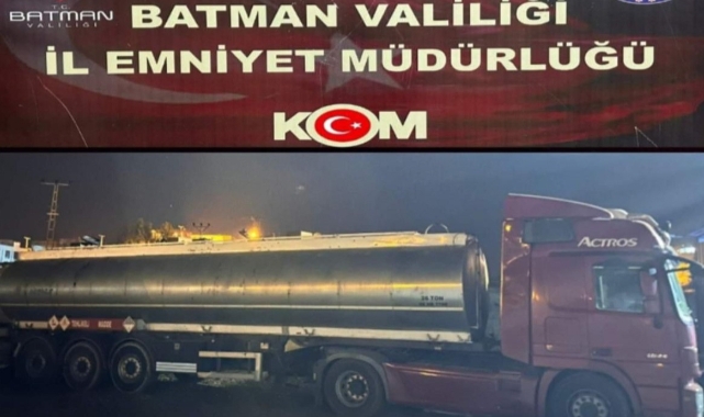Batman’da 22 ton kaçak akaryakıt ele geçirildi
