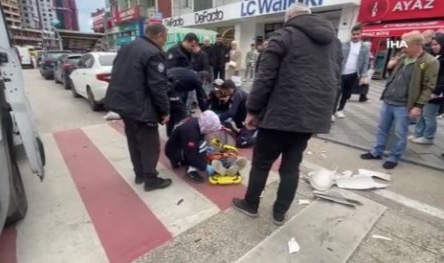 Bursa'da çatıdan kopan boru adamın kafasına düştü