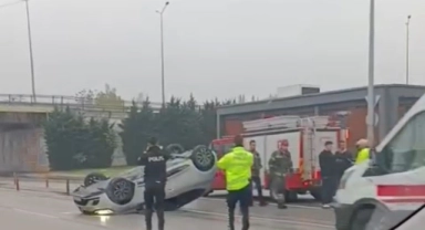 Bursa'da makas atarken kaza yapıp 250 metre savruldu