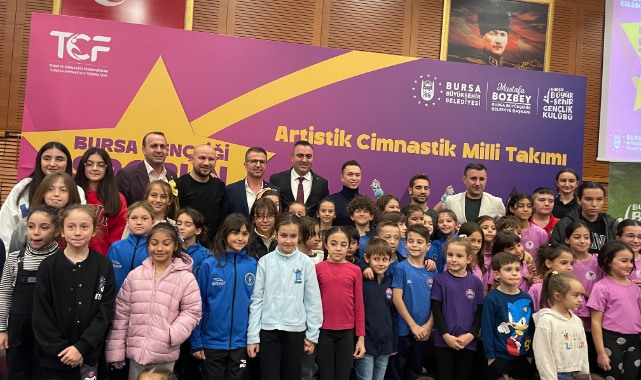 Bursalı gençlerle cimnastik milli takımı bir araya geldi