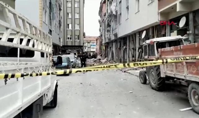 Çorum'da bir binada doğalgaz patlaması