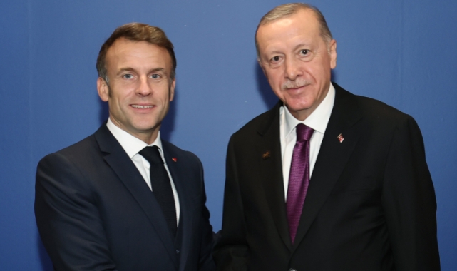 Cumhurbaşkanı Erdoğan, Fransa Cumhurbaşkanı Emmanuel Macron ile görüştü