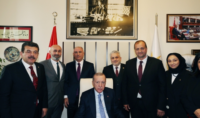 Cumhurbaşkanı Erdoğan, TBMM’de Başkan Usta'yı kabul etti