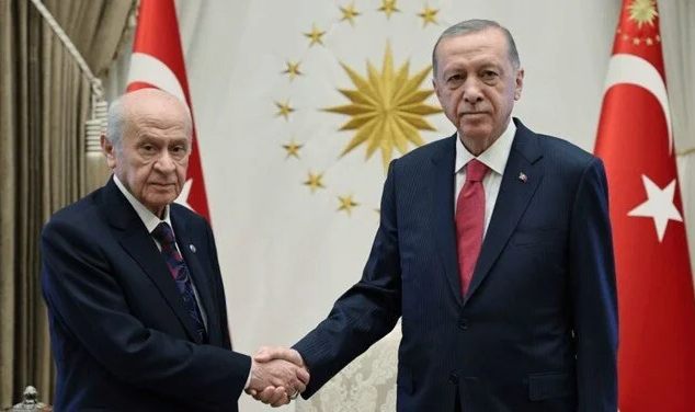 Cumhurbaşkanı Erdoğan ve Bahçeli Beştepe'de bir arada
