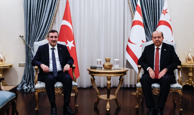 Cumhurbaşkanı Yardımcısı Yılmaz, KKTC Cumhurbaşkanı Tatar ile bir araya geldi