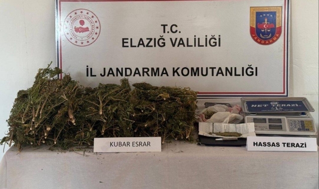 Elazığ'da evde 3 kilo 200 gram esrar ele geçirildi