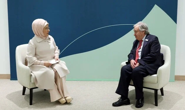 Emine Erdoğan, BM Genel Sekreteri Guterres ile görüştü