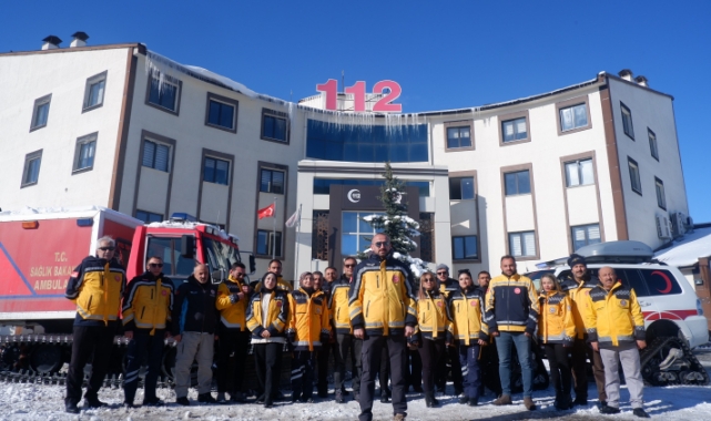 Erzurum’da 112 ekipleri kışa hazır