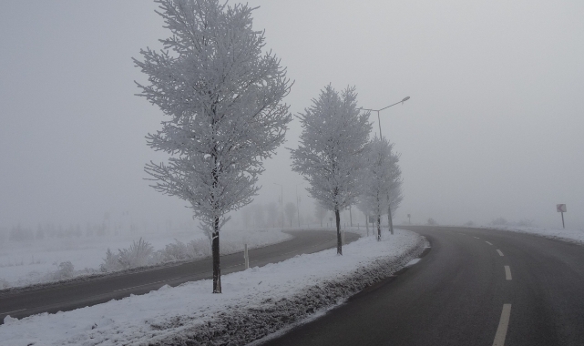Erzurum’da termometreler -18’i gösterdi