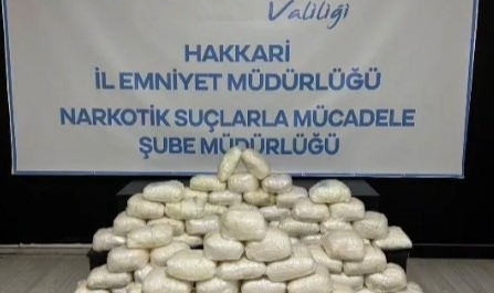 Hakkari'de 92 kilogram metamfetamin ele geçirildi