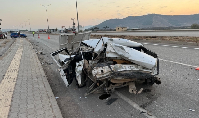 Hurdaya dönen araç 16 yaşındaki çocuğa mezar oldu