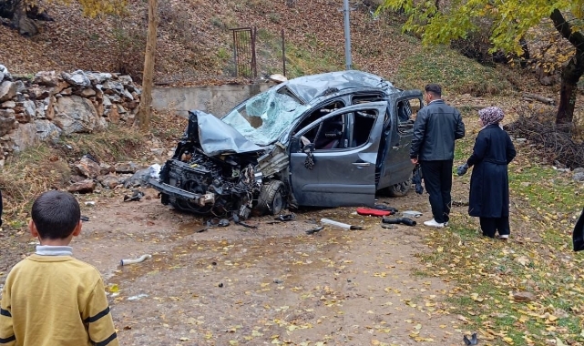 Kamyonet şarampole yuvarlandı