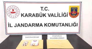 Karabük'te 3 şahsın üzerinden sentetik ecza hap ele geçirildi