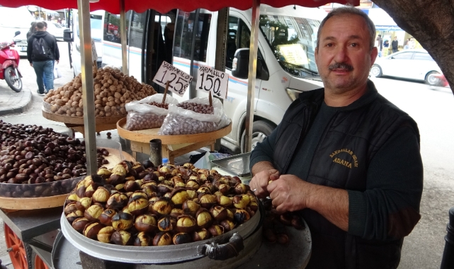 Kestane kebap tezgahlarda