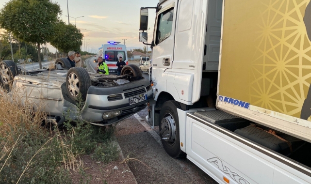 Konya’da 2 TIR ve otomobil çarpıştı