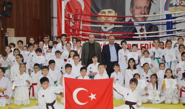 Körfez'de 150 genç sporcu kuşak atladı   