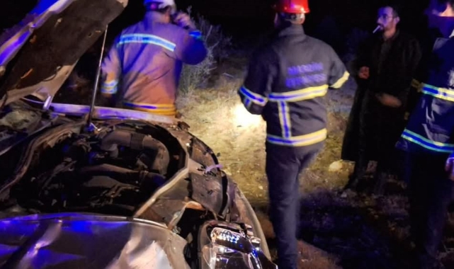 Mardin’de otomobil takla attı