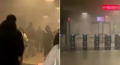 Metroda yangın paniği! Yolcular tahliye edildi