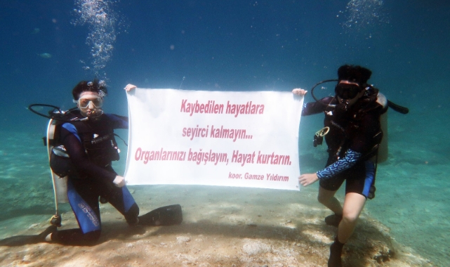Muğla'da dalgıçlardan deniz altında organ bağışı çağrısı