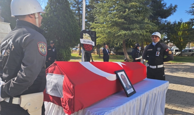 Muğla'da vefat eden polis memuru için tören düzenlendi