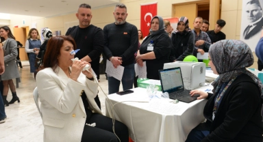 Nilüfer'de belediye çalışanları KOAH testine tabi tutuldu   