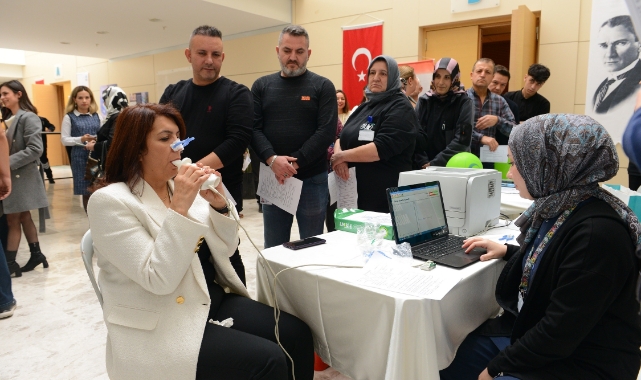 Nilüfer'de belediye çalışanları KOAH testine tabi tutuldu   