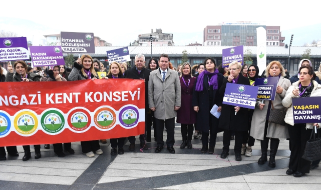 Osmangazi'de kadınlar, şiddete dur dedi