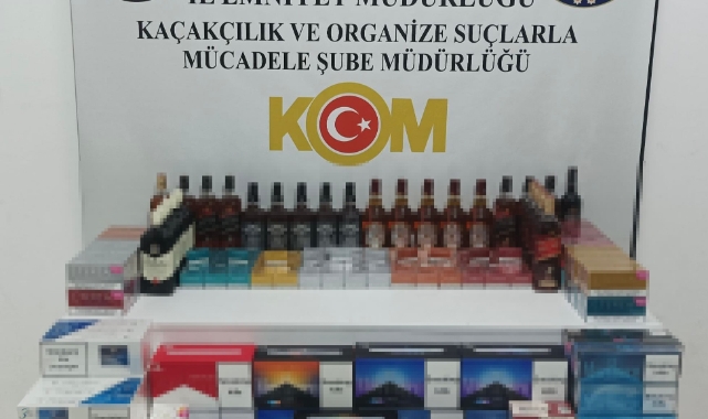 Samsun’da kaçak içki ve sigara ele geçirildi  