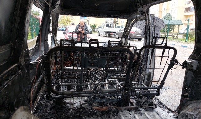 Samsun'da seyir halindeki yandı 