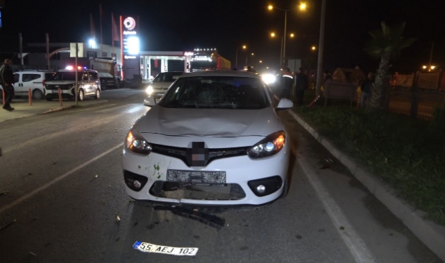 Samsun'da yaya geçidinden geçen bisiklet sürücüsüne otomobil çarptı
