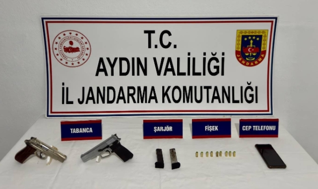 Şüpheli şahıstan tabanca bulundu