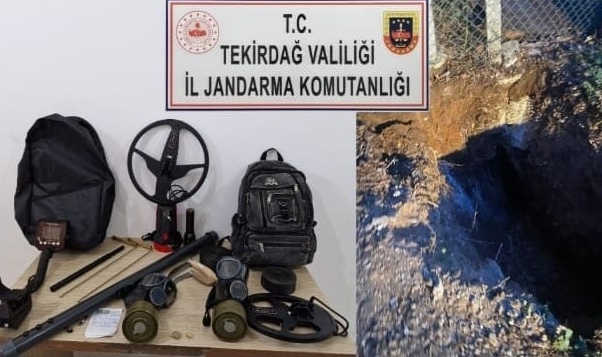 Tekirdağ'da kaçak kazıya baskın!